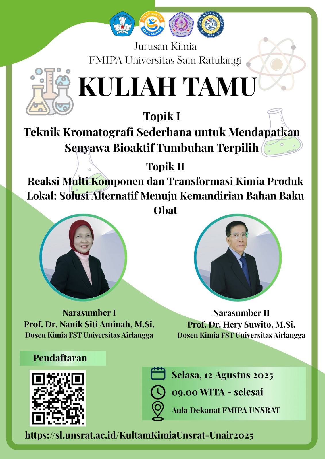 Kuliah Tamu Jurusan Kimia bersama Dosen UNAIR