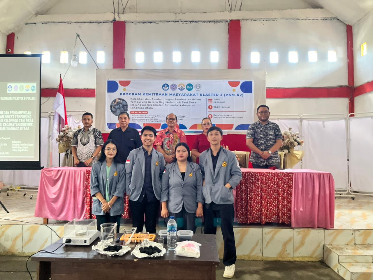 Jurusan Kimia FMIPA UNSRAT Gelar PKM-K2 Pelatihan Briket Tempurung Kelapa di Desa Matungkas Jurusan Kimia FMIPA UNSRAT Gelar PKM-K2 Pelatihan Briket Tempurung Kelapa di Desa Matungkas