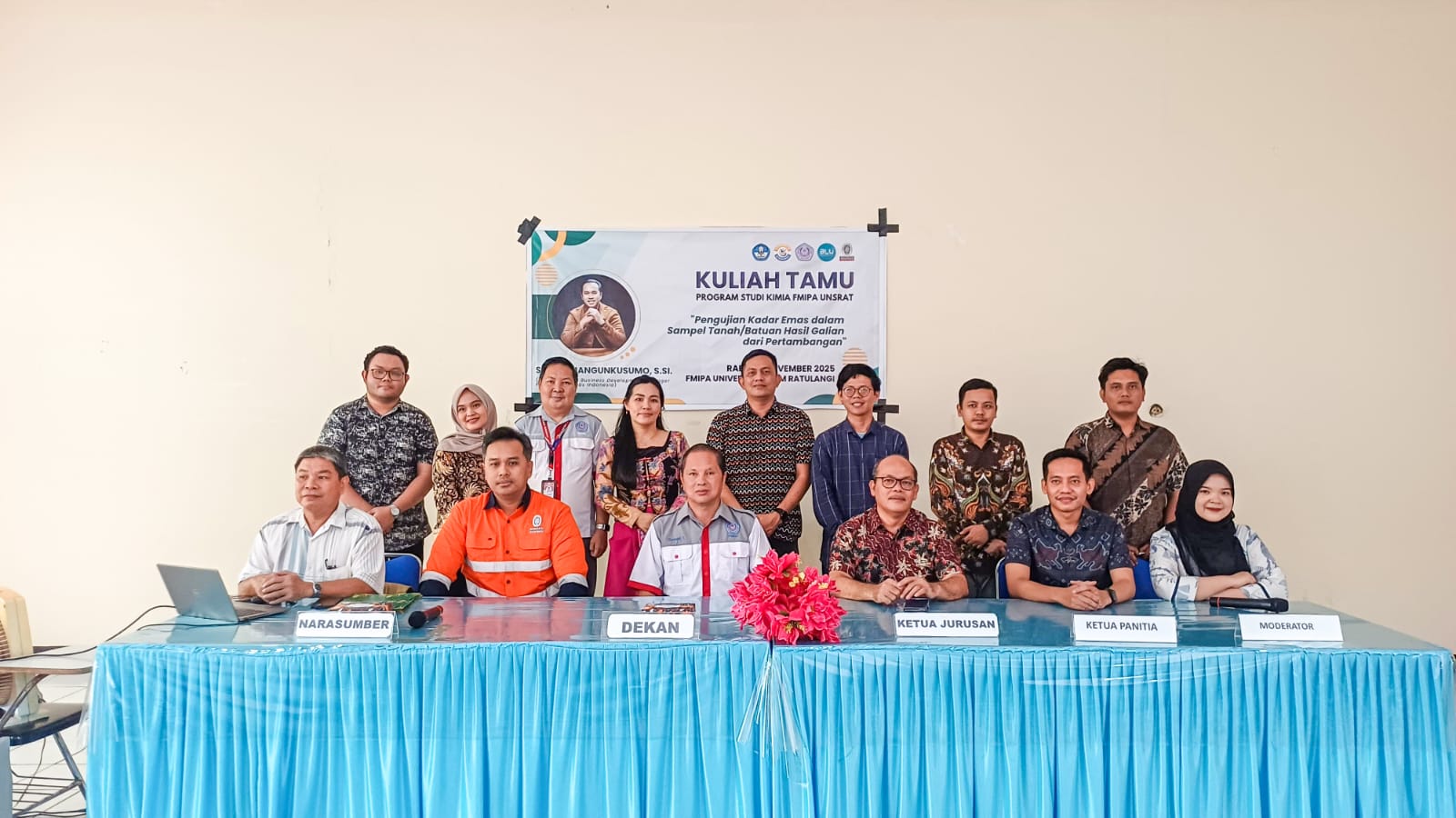 Jurusan Kimia FMIPA Unsrat Gelar Kuliah Tamu Pengujian Kadar Emas dengan Narasumber dari PT Bureau Veritas Indonesia